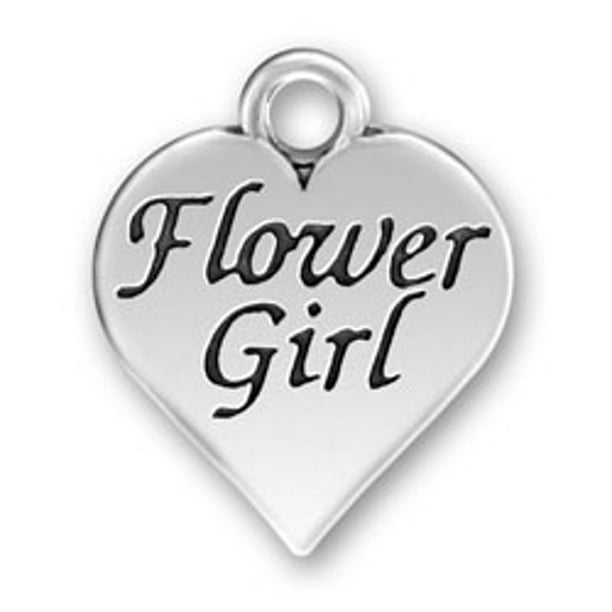 Sterling Silver Womens 1mm Box Chain Love Heart SISTER Message Pendant Necklace A Flower 
